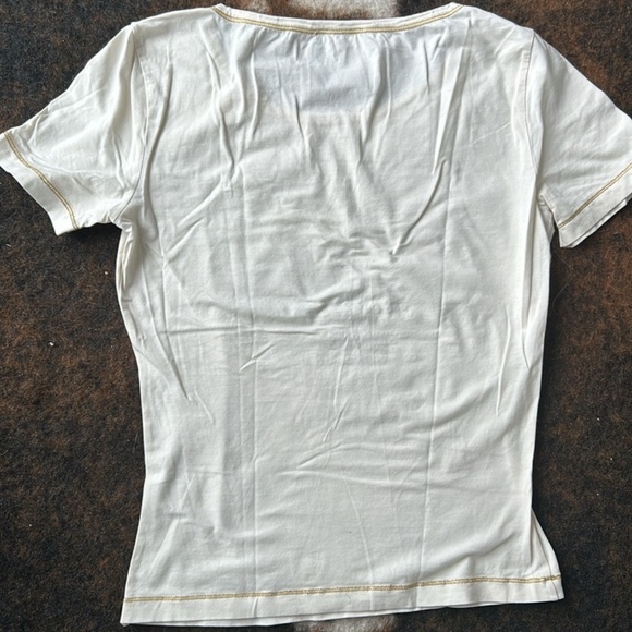 Blumarine /bluegirl authentic top in size small, few zircons shiny parts are off - Picture 6 of 8